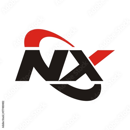 NX logo initial letter design template vector photo