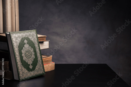 Murais de parede Koran - holy book of Muslims ( public item of all muslims ) on the table , still