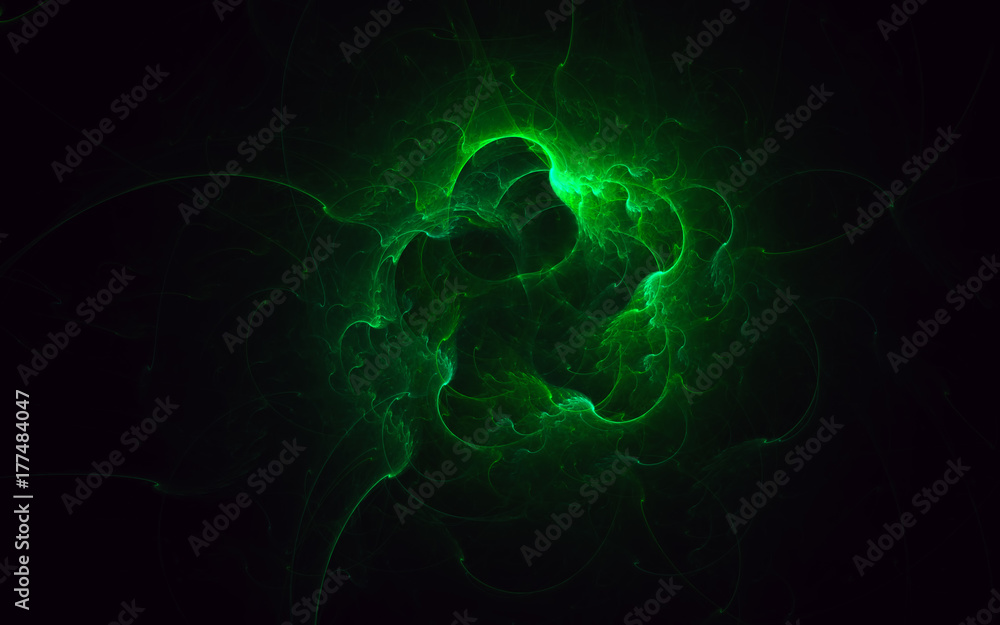 Obraz premium 3D rendering abstract fractal light background
