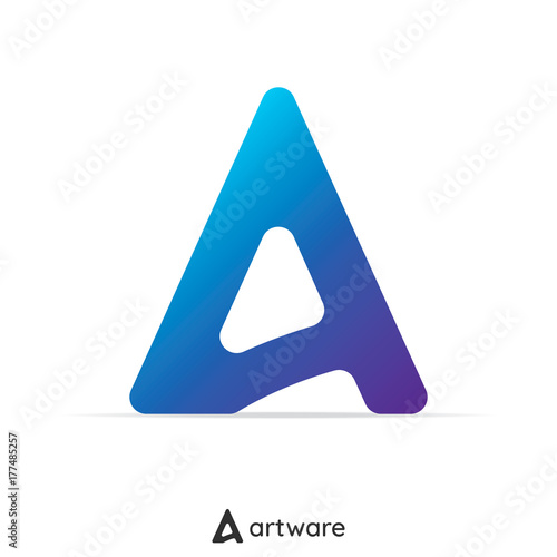 simple initial letter A logo. modern apps logo concept. logo template