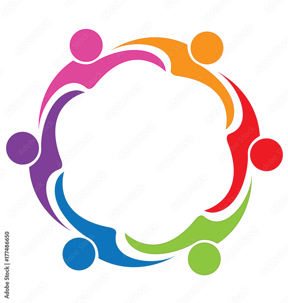 Logo teamwork hug friendship icon vector Logo teamwork hug friendship icon vector