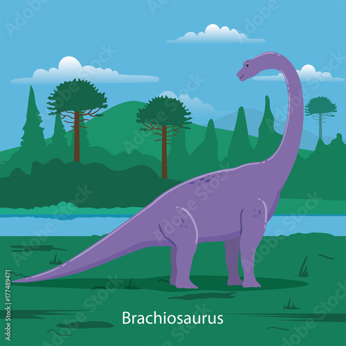 Brachiosaurus. Prehistoric animal © bonezboyz