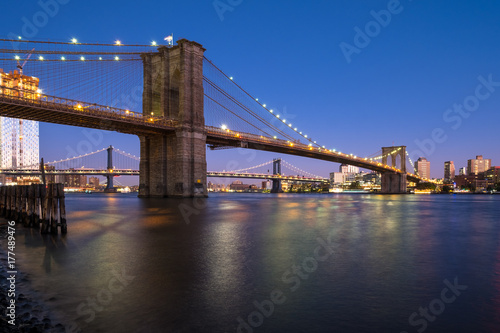 Brooklyn Bridge and Manhattan Bridge viewed from Manhattan