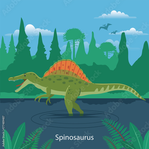 Spinosaurus. Prehistoric animal
