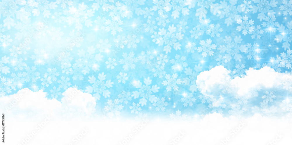 クリスマス　雪　冬　背景