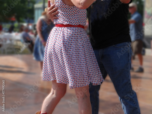 Couples dancing to zydeco photo