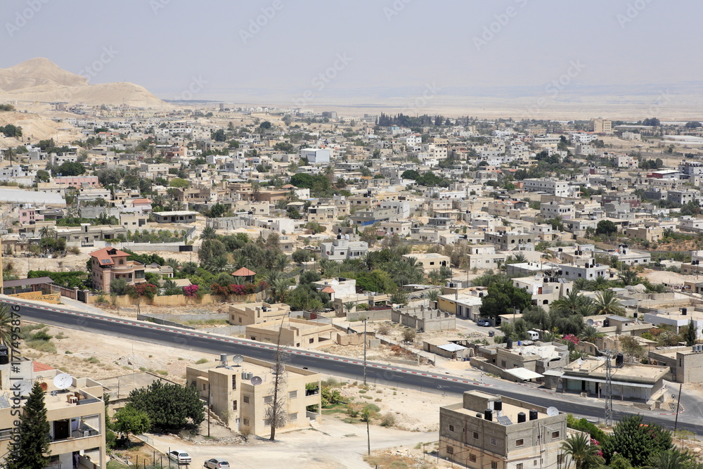Overview of Jericho city in west bank