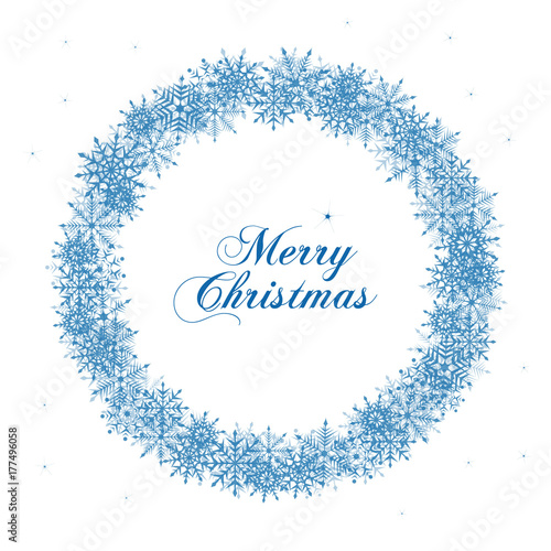 雪の結晶のクリスマスリース