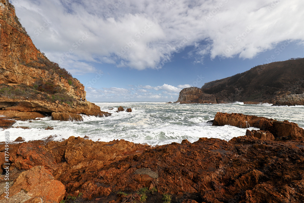 Rocky coastline near the Knysna Heads, South Africa