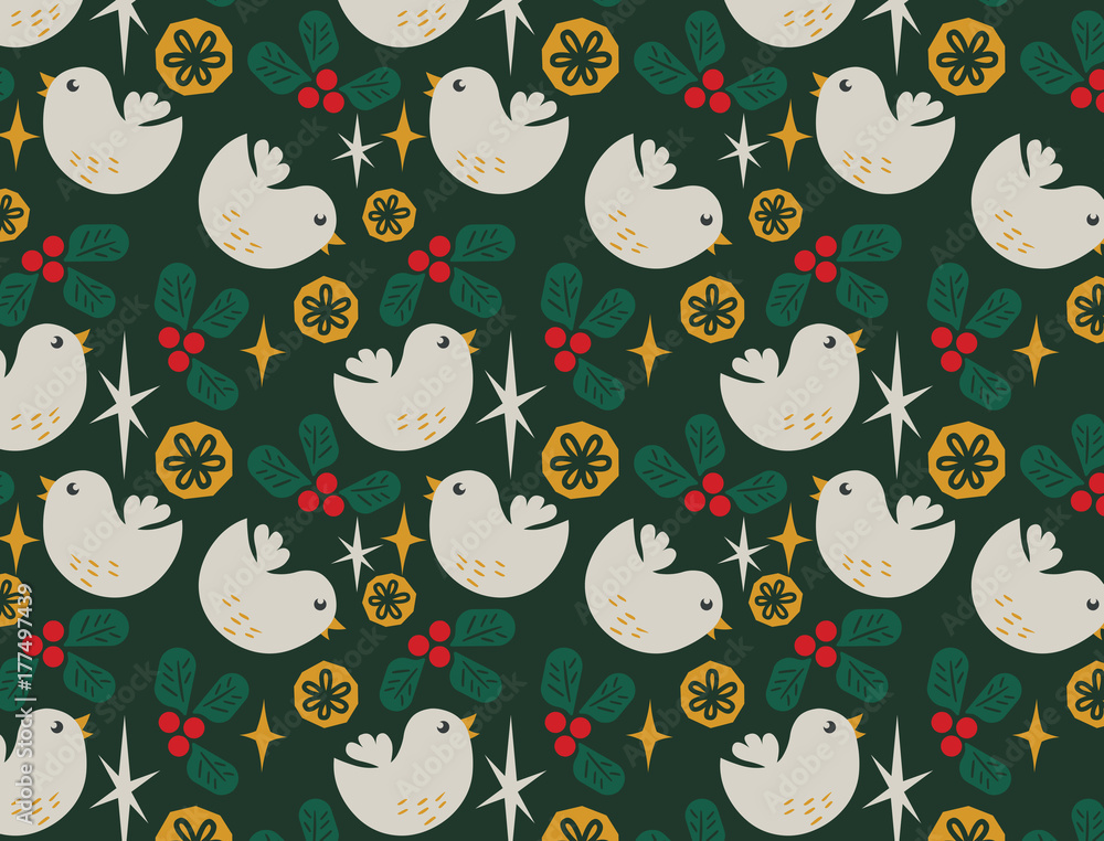 Dove Christmas Pattern Dove Christmas Pattern