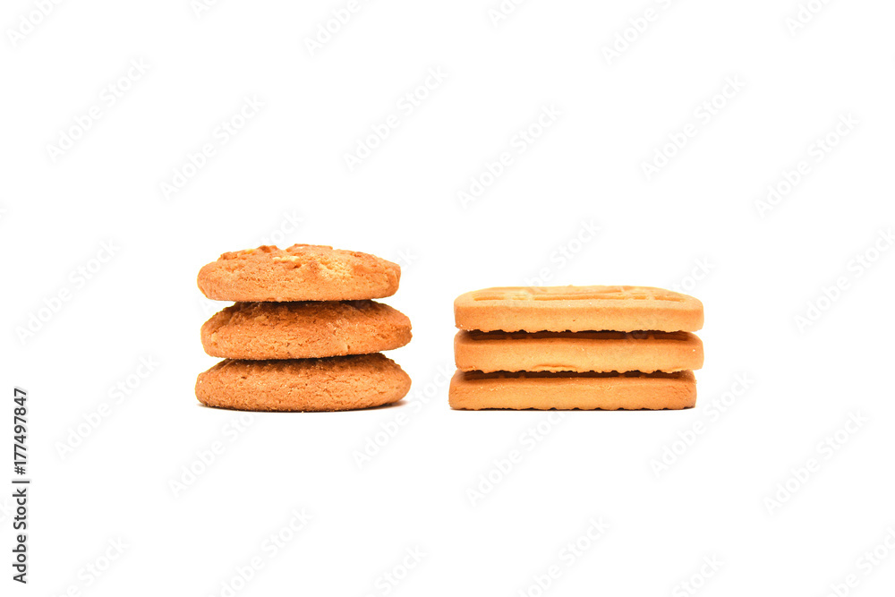 Cookies on a white background Cookies on a white background