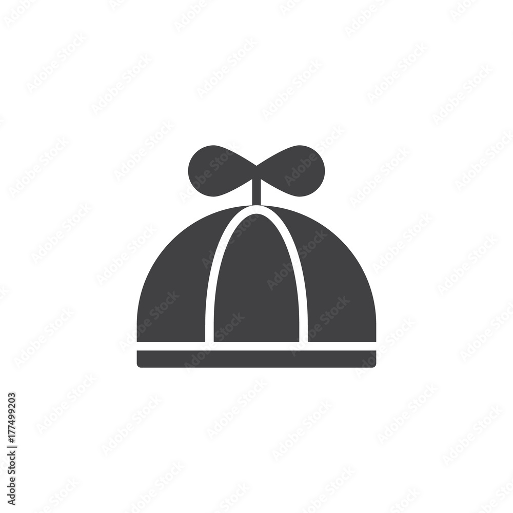 Baby hat icon vector, filled flat sign, solid pictogram isolated on white. Symbol, logo illustration. Baby hat icon vector, filled flat sign, solid pictogram isolated on white. Symbol, logo illustration.