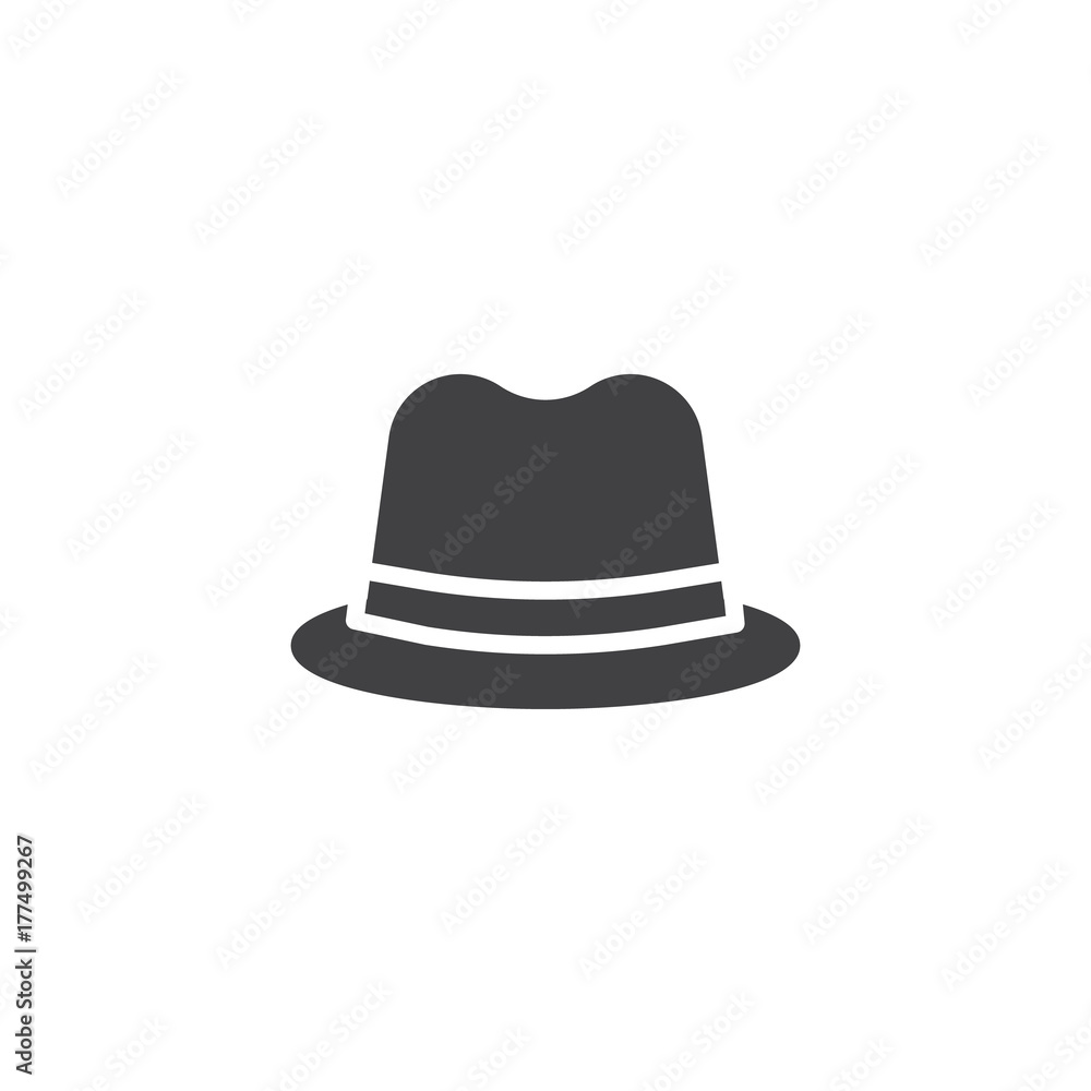 Detective hat icon vector, filled flat sign, solid pictogram isolated on white. Symbol, logo illustration. Detective hat icon vector, filled flat sign, solid pictogram isolated on white. Symbol, logo illustration.
