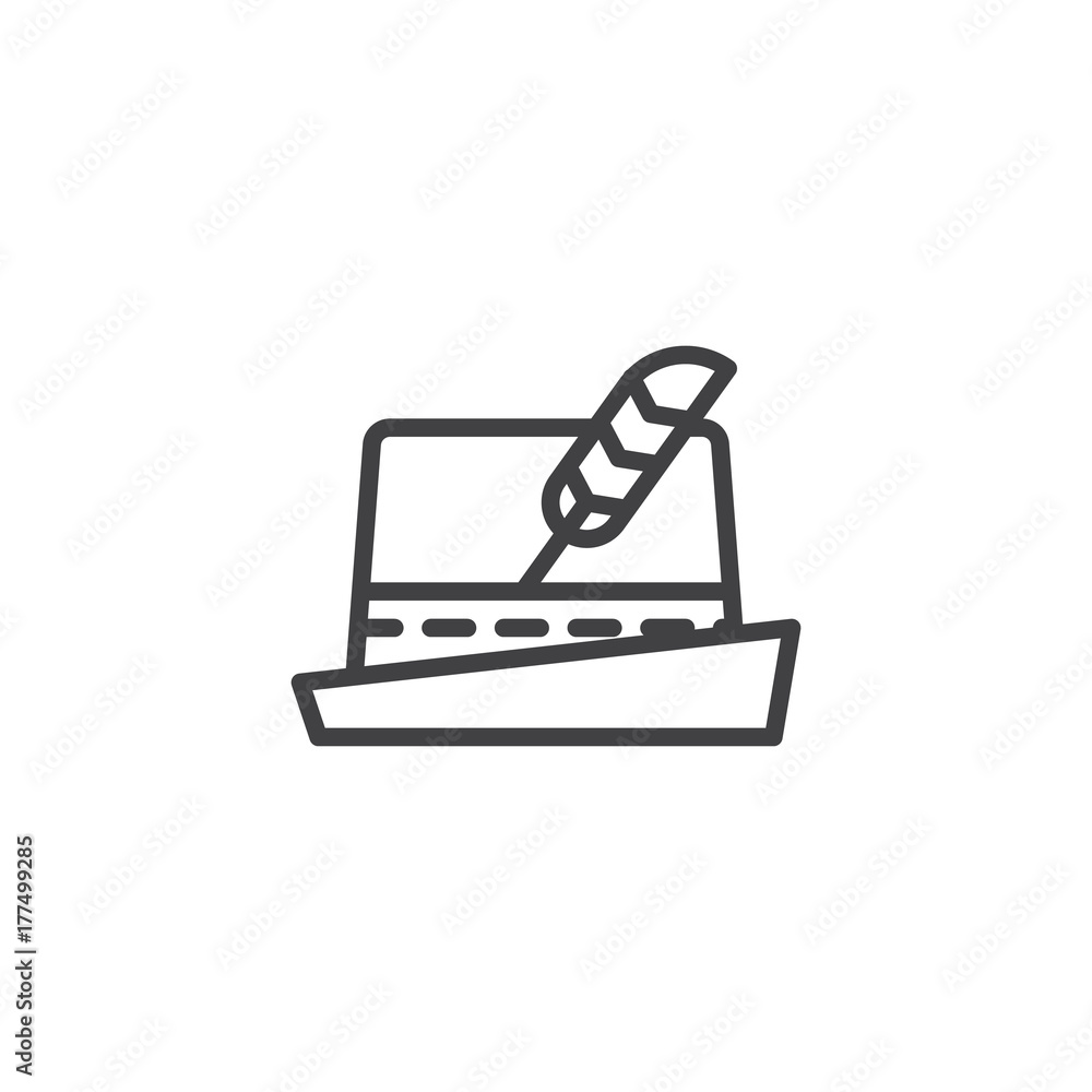 German hat line icon, outline vector sign, linear style pictogram isolated on white. Oktoberfest festival symbol, logo illustration. Editable stroke German hat line icon, outline vector sign, linear style pictogram isolated on white. Oktoberfest festival symbol, logo illustration. Editable stroke