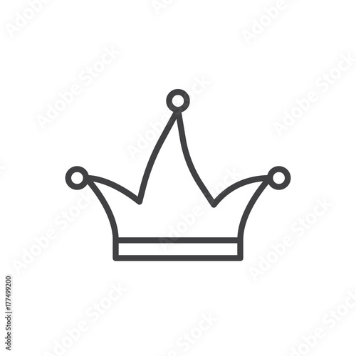 Joker hat line icon, outline vector sign, linear style pictogram isolated on white. Symbol, logo illustration. Editable stroke