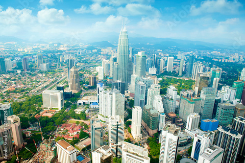 Aerial View Kuala Lumpur city skyline daytime © WONG SZE FEI