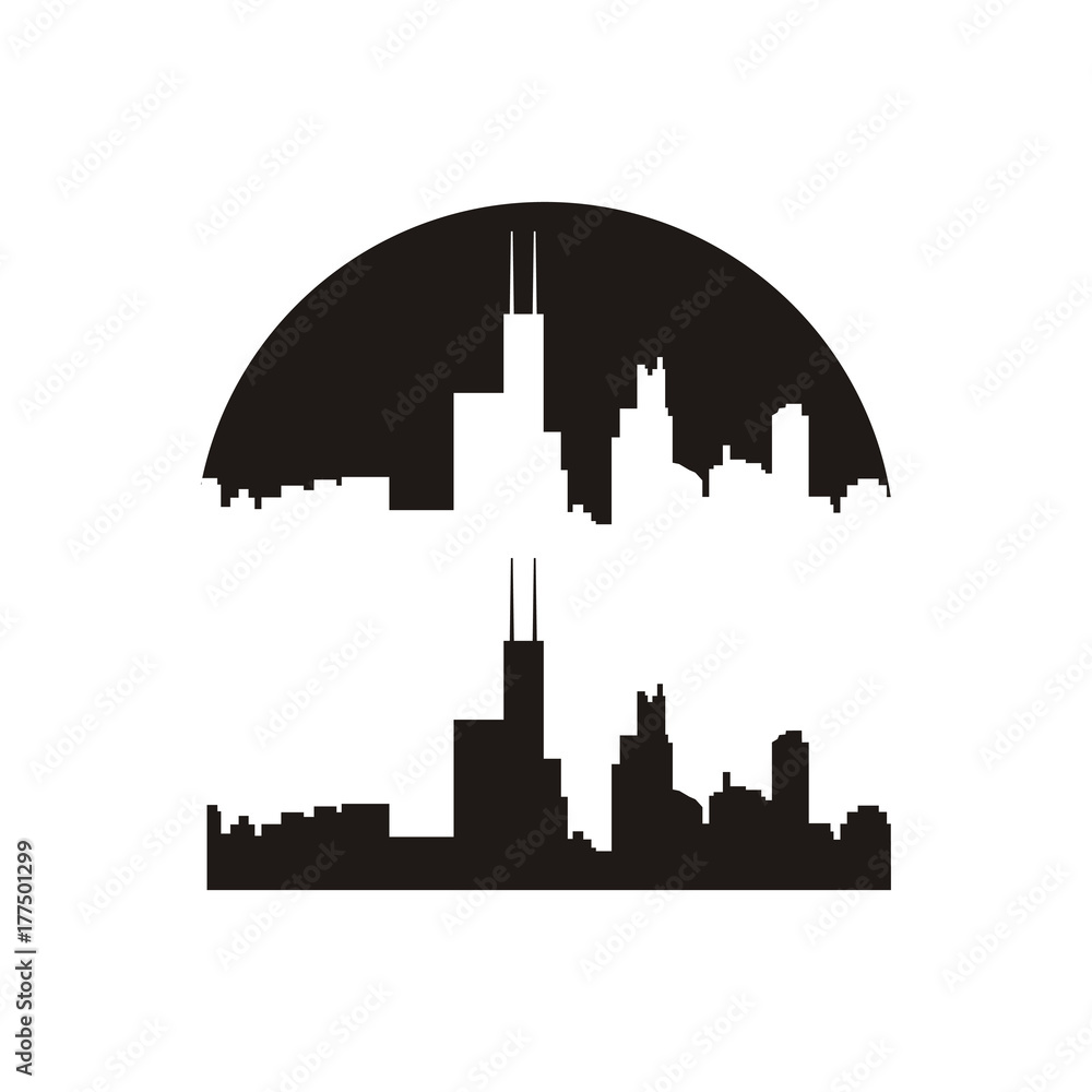 Fototapeta premium Skyline logo design template vector