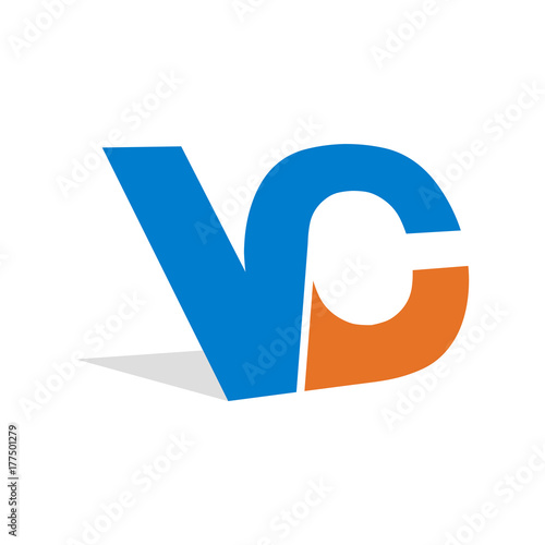 Vc logo design template vector