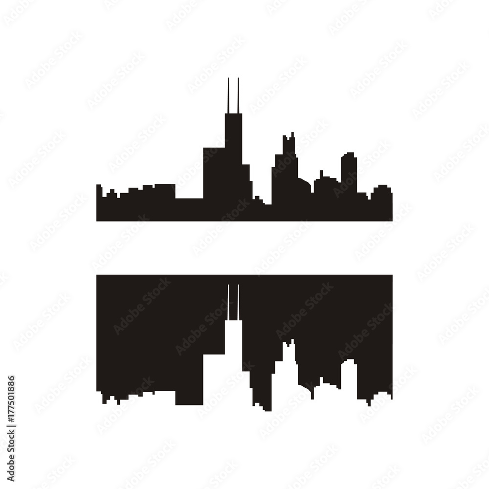 Skyline logo design template vector