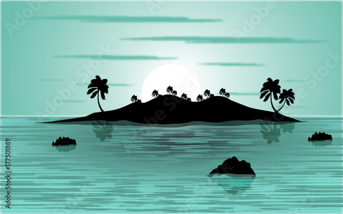 Island of the sea with beautiful nature.