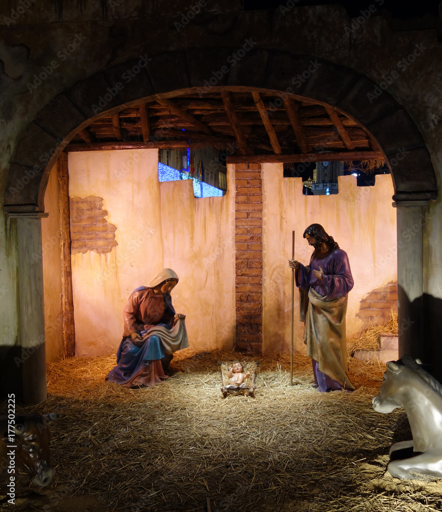 Bethlehem in Pilar square,Saragossa,Spain