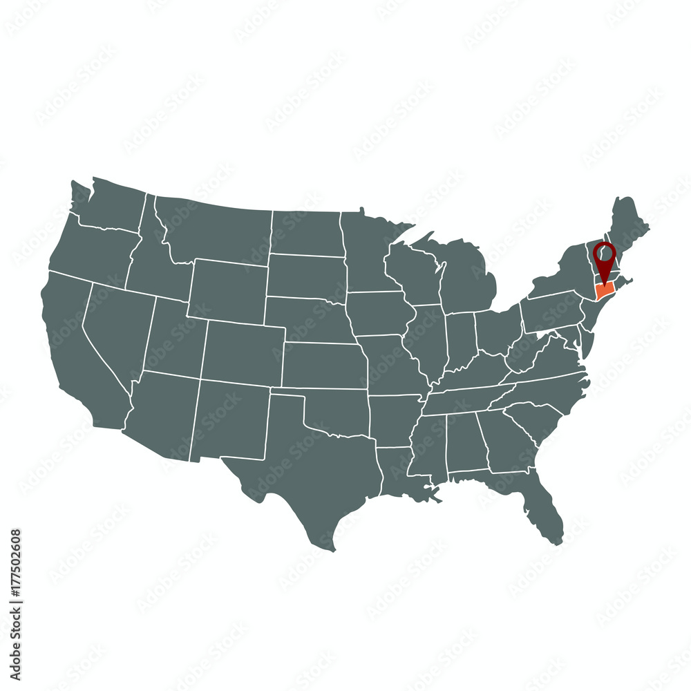 USA-connecticut-map-vector