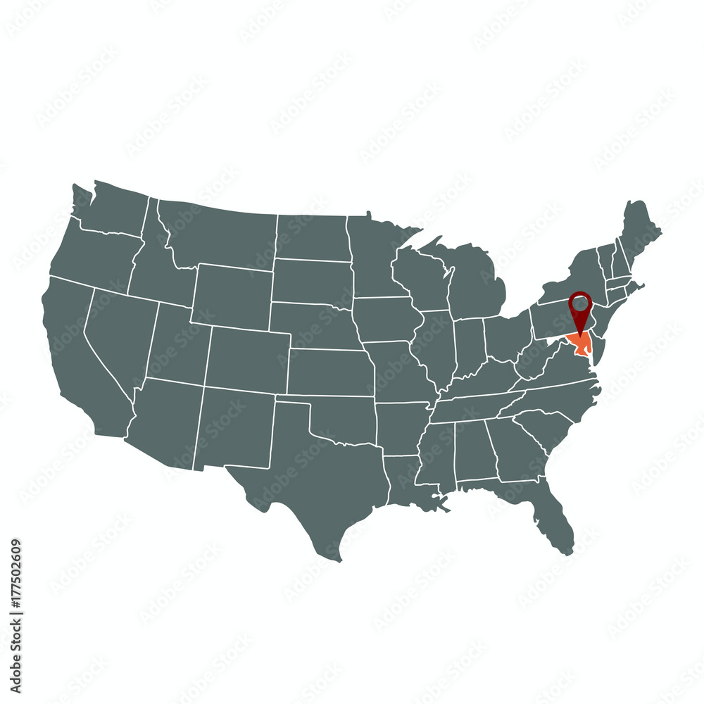 USA-delaware-map-vector