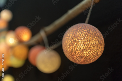 garland light ball (christmas light ball)