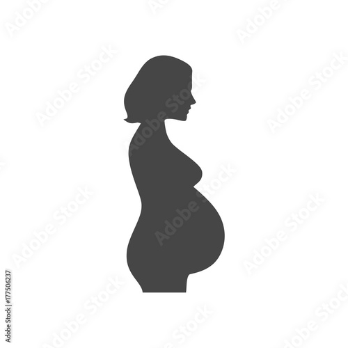Silhouette pregnant woman - Illustration 