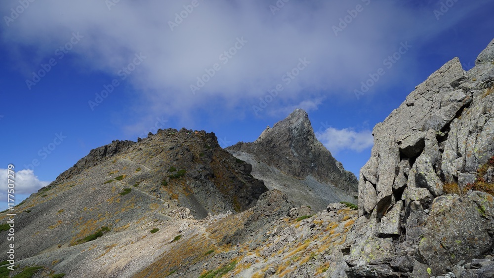 北アルプス槍ヶ岳登山、飛騨乗越と槍ヶ岳