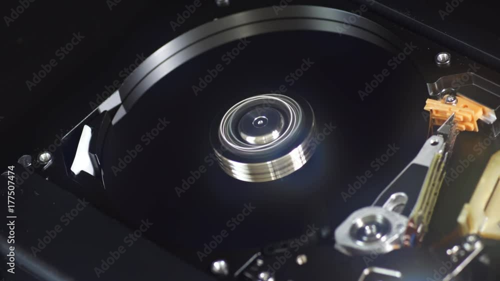 From hard disk rotation start to stop From hard disk rotation start to stop