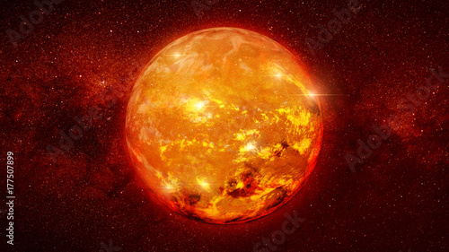 red dwarf star in a star field  photo