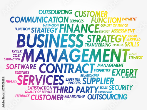 Business Management word cloud collage  business concept background