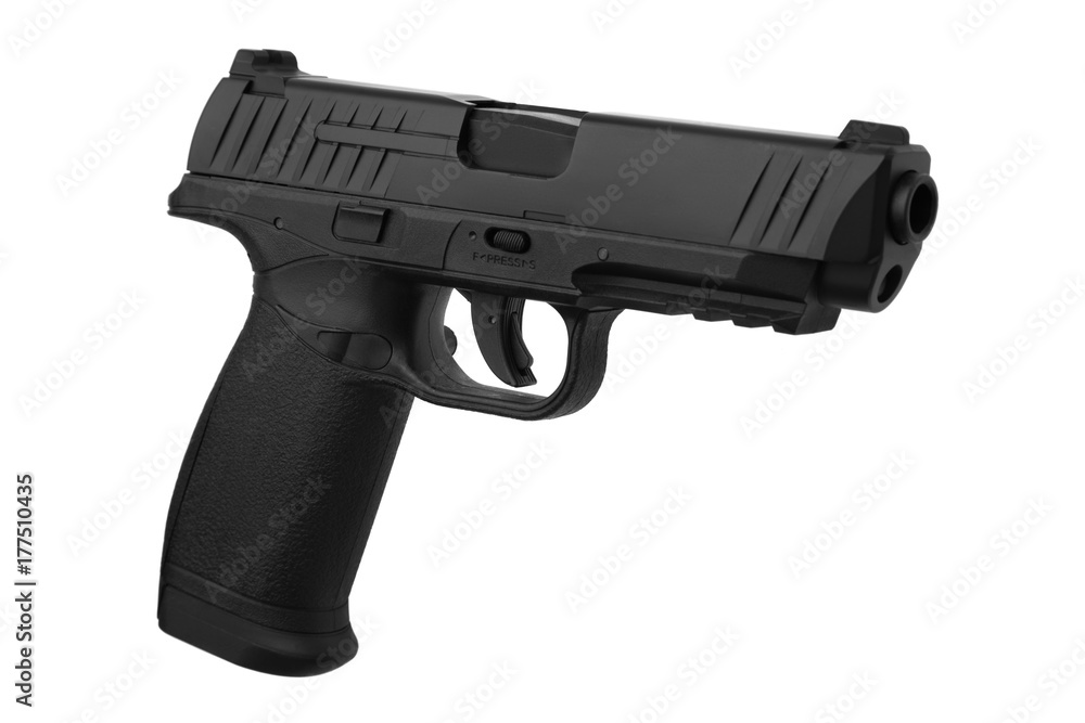 pneumatic pistol isolated on white pneumatic pistol isolated on white