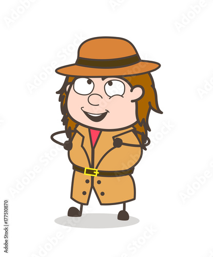 Happy Dance - Female Explorer Scientist Cartoon Vector