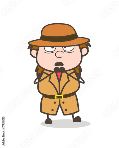Worried Person - Female Explorer Scientist Cartoon Vector