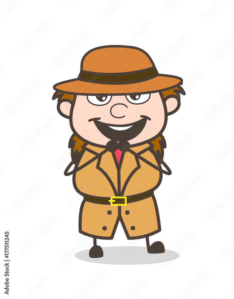 Obraz premium Laughing - Female Explorer Scientist Cartoon Vector
