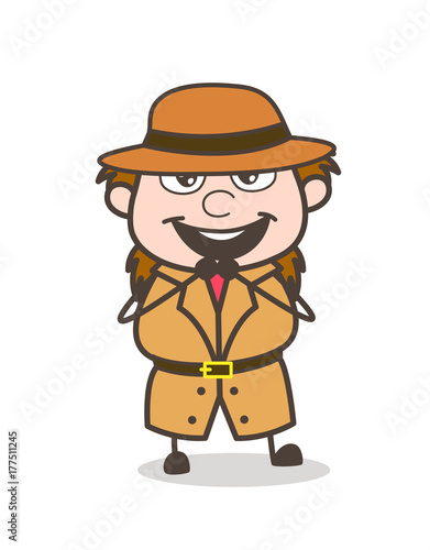 Laughing - Female Explorer Scientist Cartoon Vector