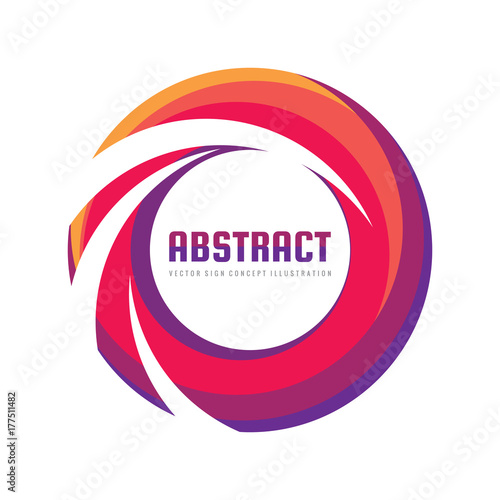 Abstract colored ring - vector logo template concept illustration. Modern technology sign. Letter a symbol. Design element.