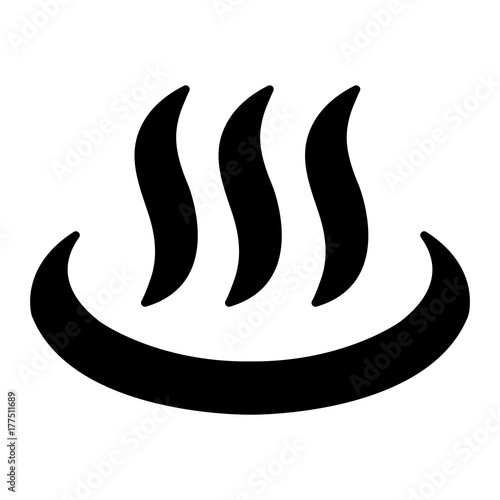 Japanese onsen ( hot spring) mark illustration
