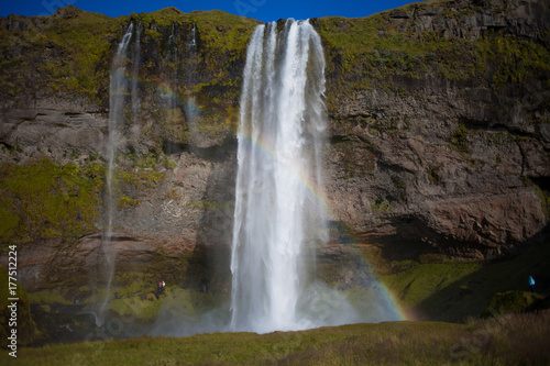 Iceland  waterfall in the South of the country