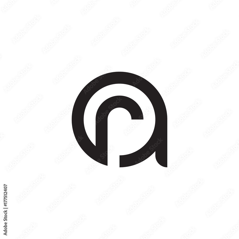 initial letter ar, ra, r inside a, linked line circle shape logo, monogram black color initial letter ar, ra, r inside a, linked line circle shape logo, monogram black color