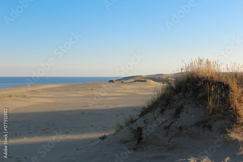 Landscape on the beautiful Baltic Sea coast sand dunes