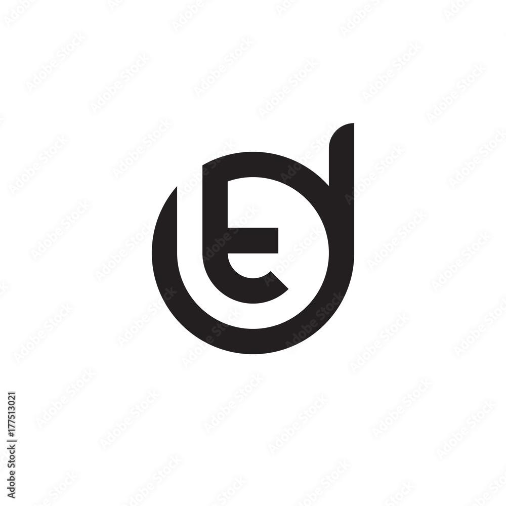 Initial letter dt, td, t inside d, linked line circle shape logo, monogram black color Initial letter dt, td, t inside d, linked line circle shape logo, monogram black color
