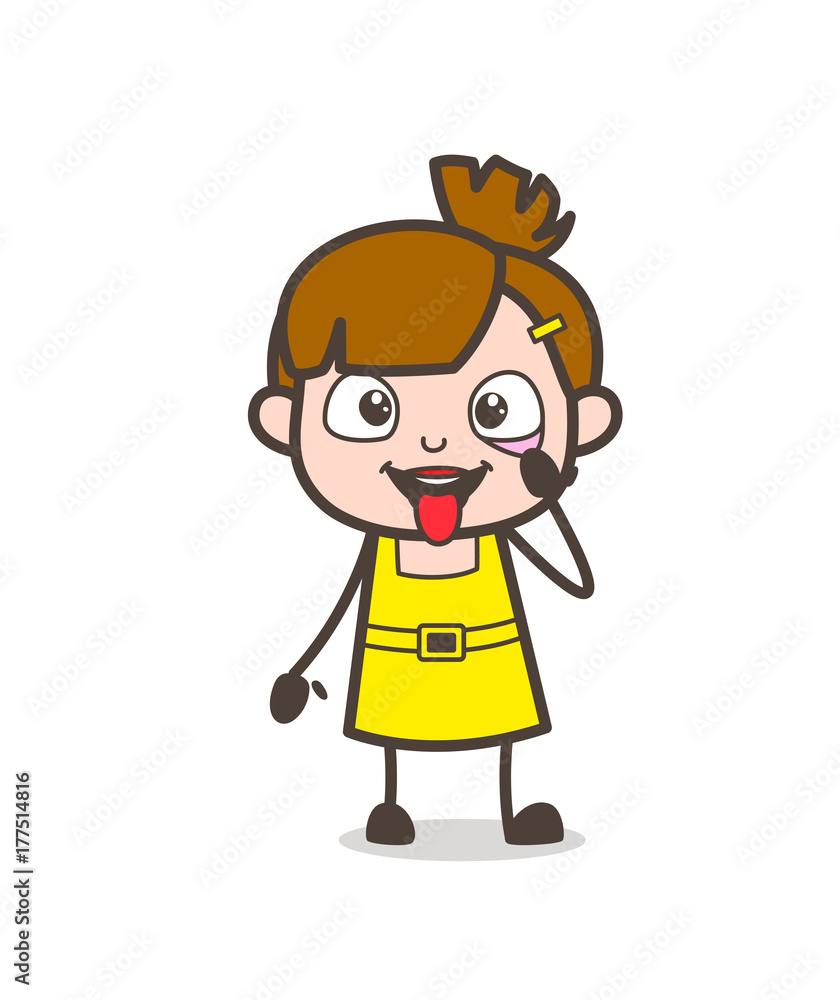 Medical Checkup Concept - Cute Cartoon Girl Vector Medical Checkup Concept - Cute Cartoon Girl Vector