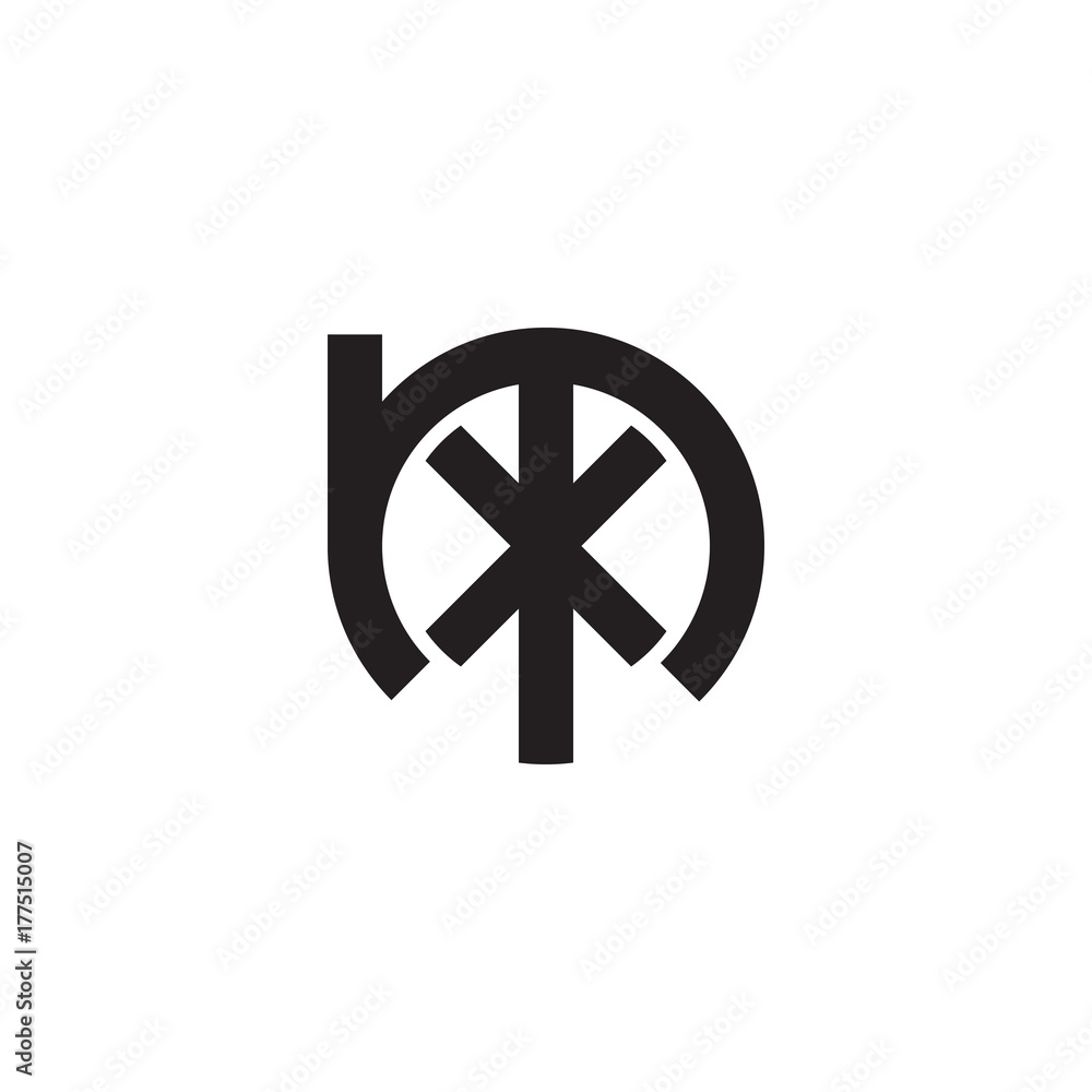 Obraz premium Initial letter mx, xm, x inside m, linked line circle shape logo, monogram black color