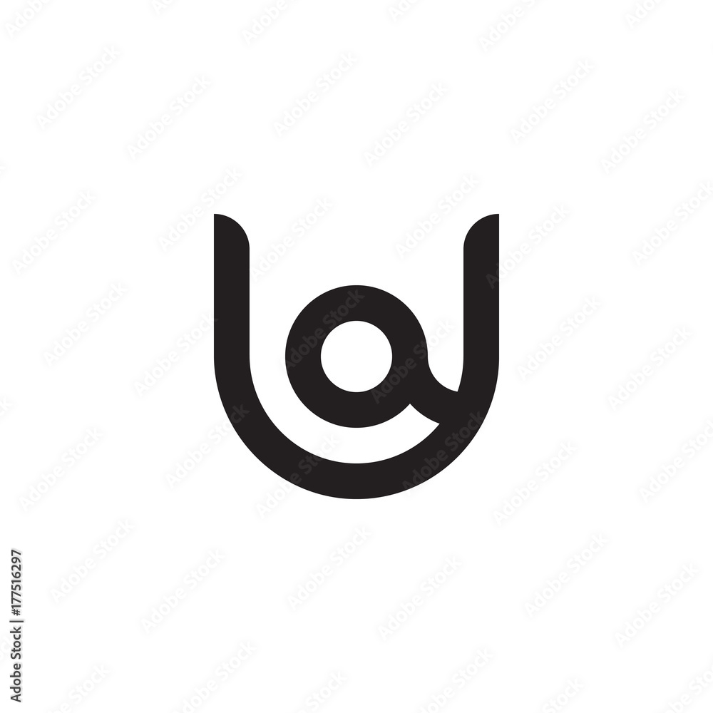 Initial letter ua, au, a inside u, linked line circle shape logo, monogram black color
Initial letter ua, au, a inside u, linked line circle shape logo, monogram black color