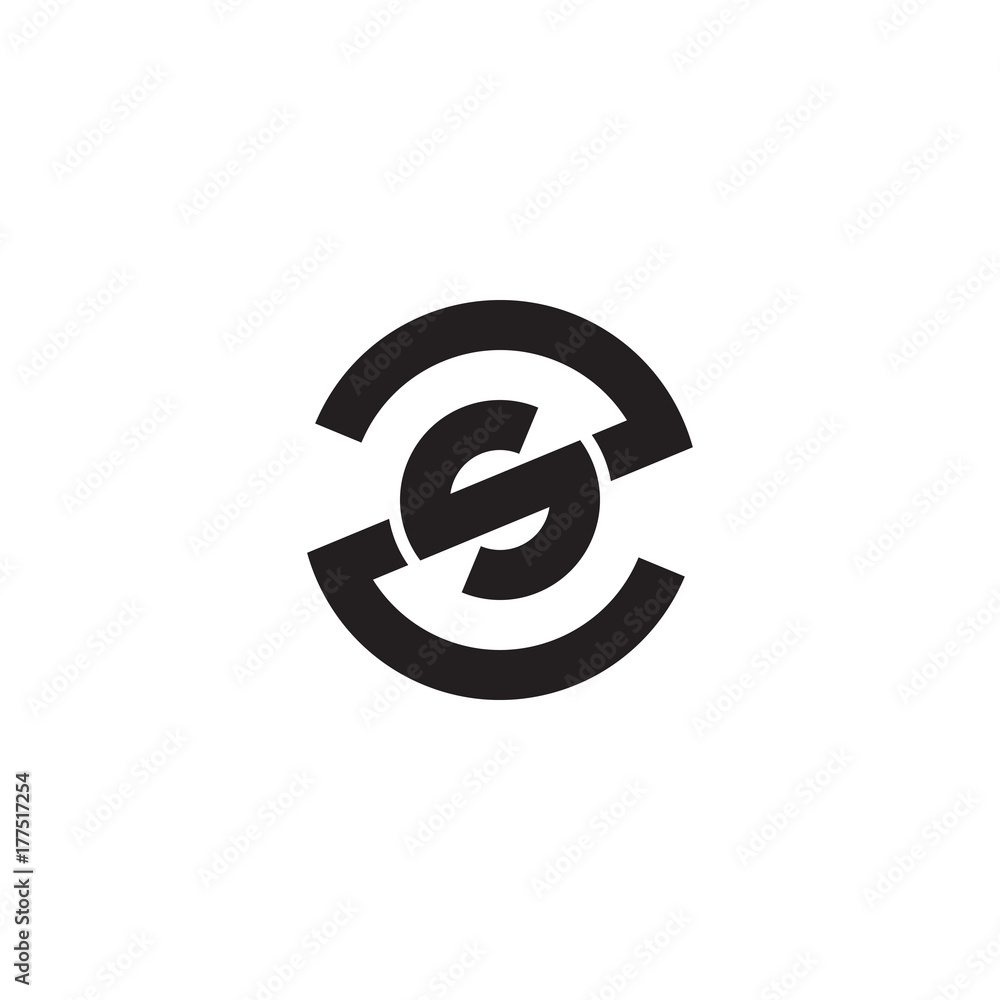 Initial letter zs, sz, s inside z, linked line circle shape logo ...