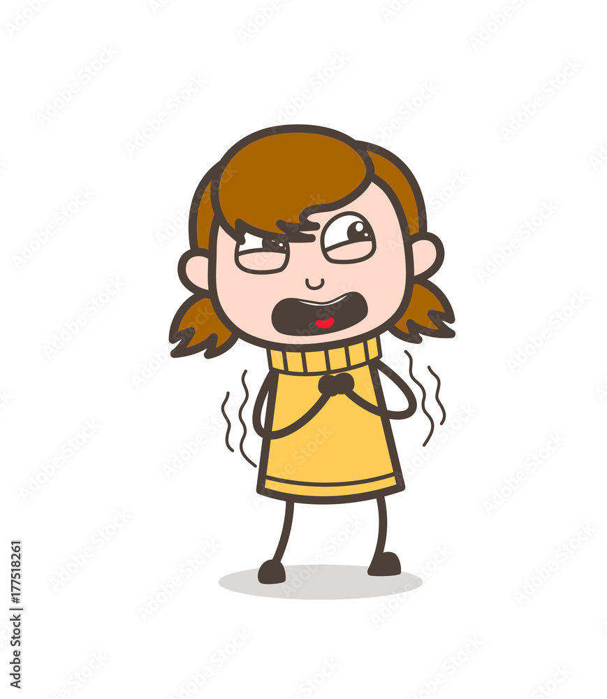 Worried Kid Screaming Face - Cute Cartoon Girl Illustration Stock Vector | Adobe Stock Worried Kid Screaming Face - Cute Cartoon Girl Illustration Stock Vector | Adobe Stock