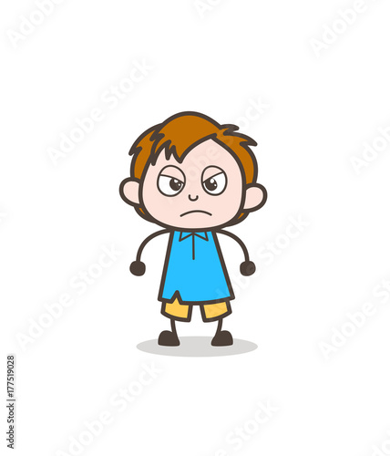 Wallpaper Mural Aggressive Action - Cute Cartoon Kid Vector Torontodigital.ca